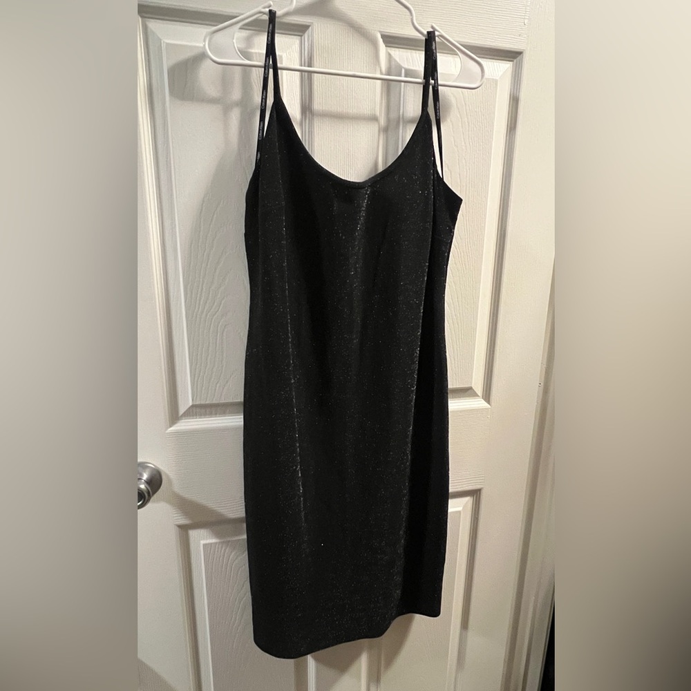 Calvin Klein Shimmering Black Midi Dress